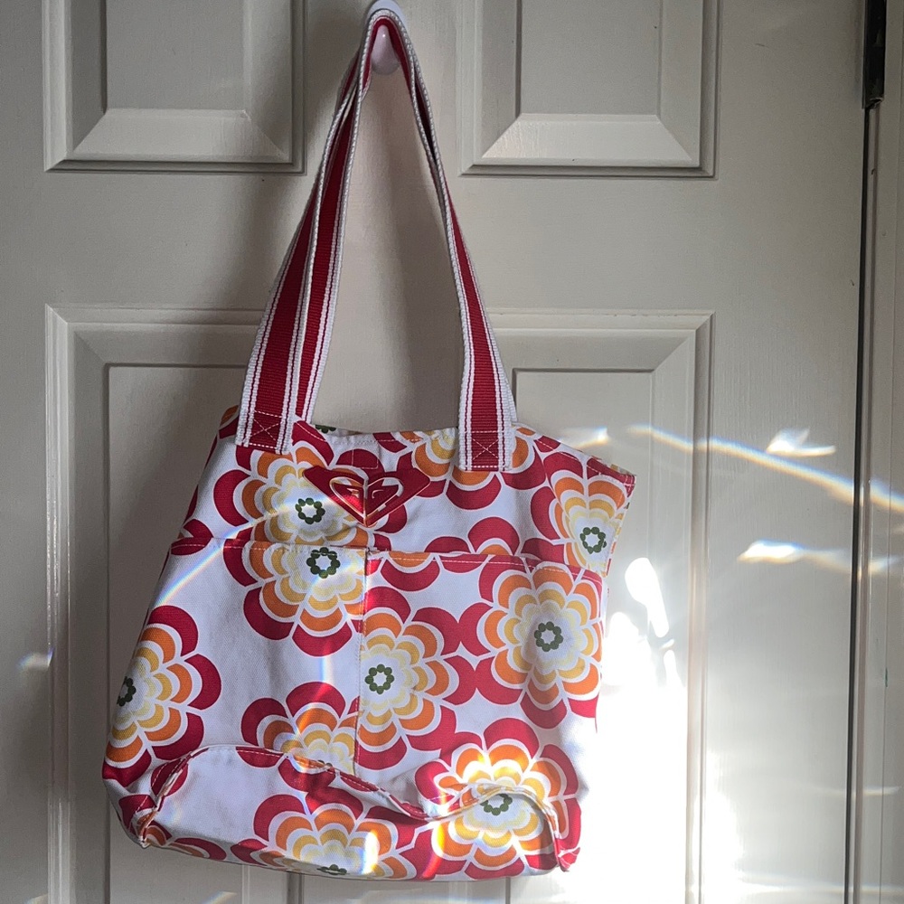 Roxy Multicolor Floral Tote Bag